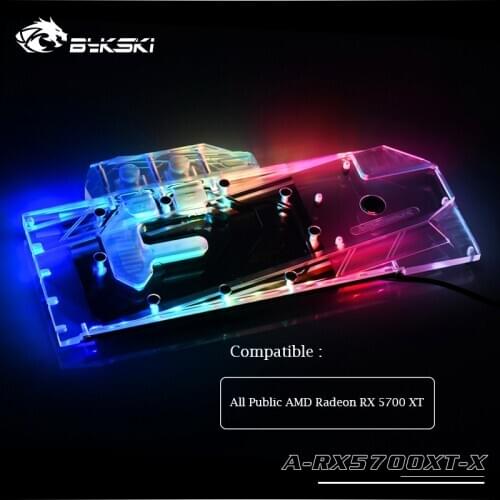 Bykski GPU cooler for all AMD Radeon public PCB RX 5700 XT/5700 ,Full Cover gpu water block,AURA M/B A-RX5700XT-X ,Block&Cooler