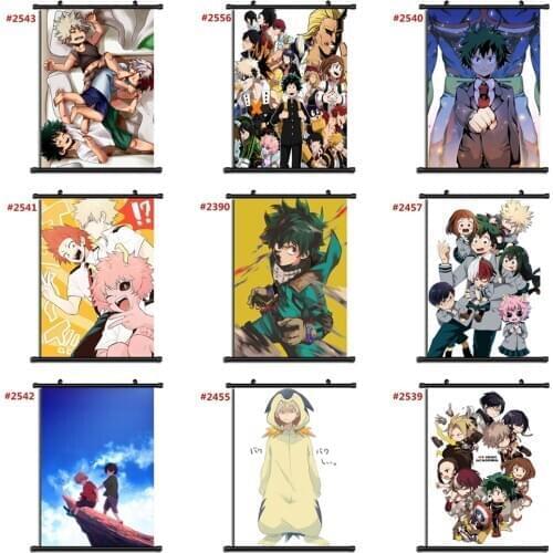 Boku no hero academia Anime manga wall Poster Scroll d