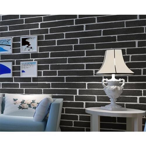 Beibehang wall paper home decor Three-dimensional brick wallpaper 3D living room bedroom TV sofa background 3d wallpaper roll