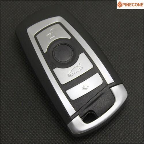 PINECONE for BMW 3 5 7 Series X3 X5 X6 E90 320 520 730 Car Key Case 4 Buttons Remote Smart Key Shell Cover Fob With Uncut Blade