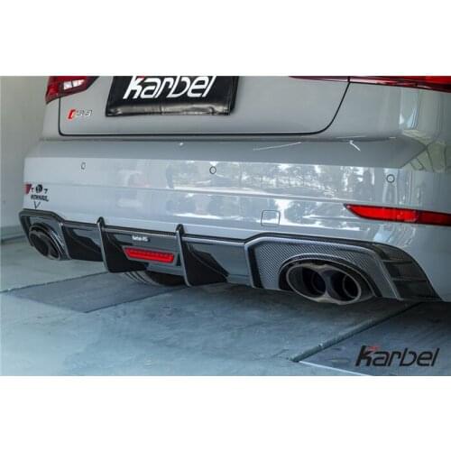 Suitable for Rs3 Audi Carbon Fiber Front Karbel Wind Knife Side Skirt Rear Lip Machine Cover Leaf Plate Tail