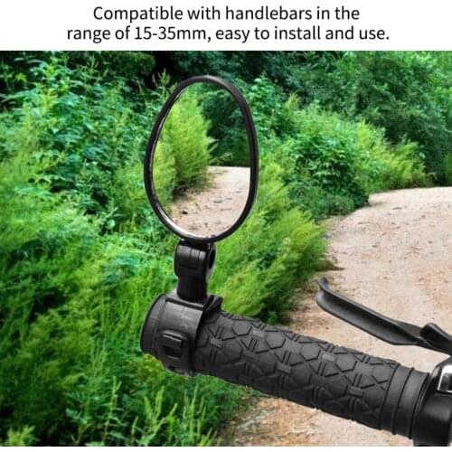 Handlebar Bike Mirror Bicycle Rearview Lens Wide-angle Safety Mirror Mountain Road Bicycle Wide-angle Reflector Lens