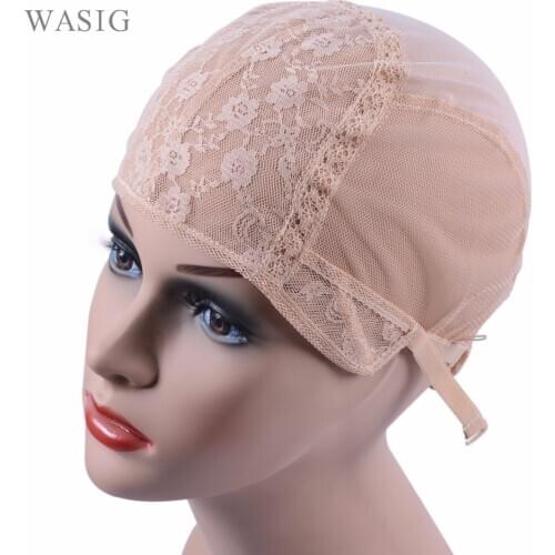 Blonde Wig cap for making wigs with adjustable strap on the back weaving cap glueless wig caps good quality Hair Net
