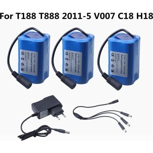 T188 T888 2011-5 V007 C18 H18 Battery 2s 7.4v 6000/12000mAh Lipo Battery For T188 T888 2011-5 RC Fish Finder Fishing Bait Boats
