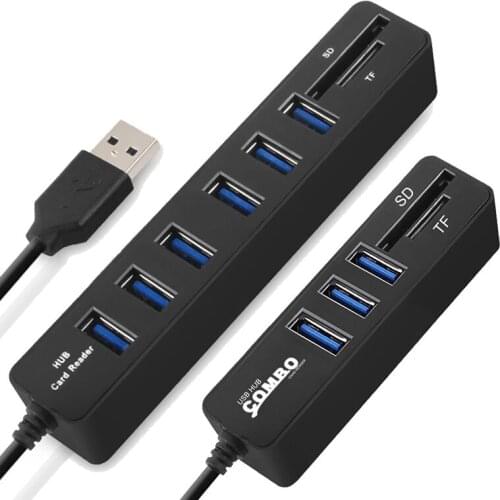 USB Hub 3/6 Port Expander Adapter USB 3.0 Hub Multi USB Splitter 2.0 Hab 3 Hub 3.0 Multiple USB3.0 USB-Hub Card Reader For PC