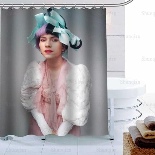 New Melanie Martinez Shower Curtain Polyester Fabric High Defintion Print Bathroom Curtain Waterproof 12 Hook Bath Curtain 0409