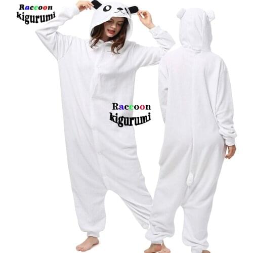 Women Kigurumi Pajamas Animal Polar Bear Onesies For Adults Cosplay Costume for Halloween Carnival One-Piece Pyjamas Home Romper