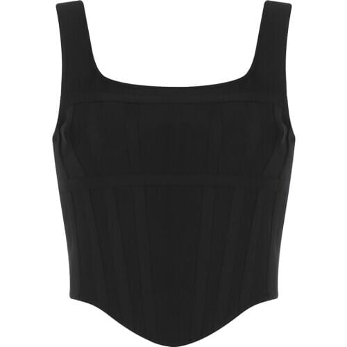Elegant Vest Crop Top 2021 New Women Clothes Bandage Tops For Women Sexy Summer Party Club Sexy Corset Tank Tops