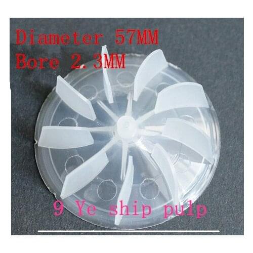 10PCS free shipping Propeller 9 paddle wheel paddle plastic fan diameter 57mm 2.3mm DIY model toy Accessories