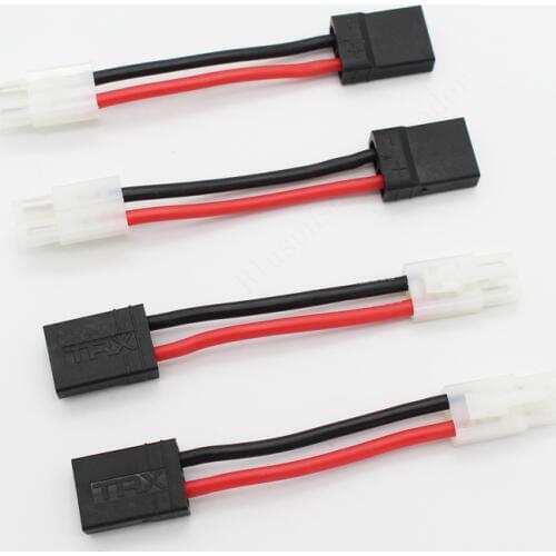 10 pcs /Lot Tamiya Connector to TRX Female Connector Adaptor 14 AWG Cable 60mm for RC Part DZ0202
