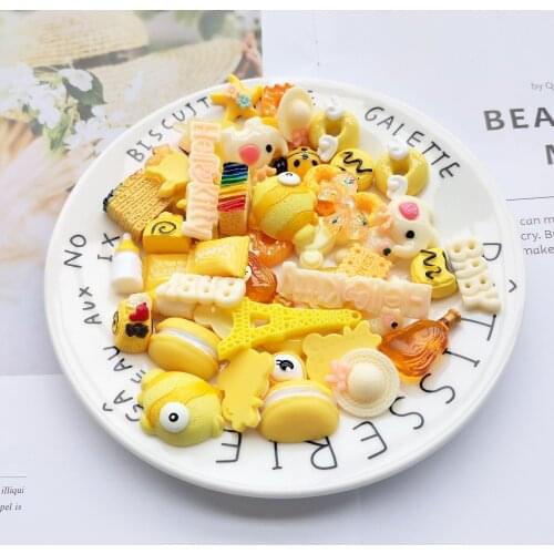 30Pcs Candy/Chocolate/Cake Anime Resin Multicolor Toys DIY Crafts Phone Shell Patch Arts Kids Hair Kawaii Accessories Toy