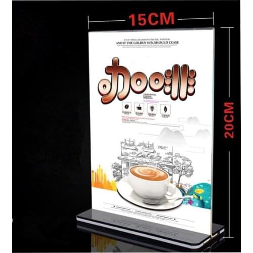 T-type acrylilc double-sided display desk sign holder card display stand table menu service Label office club school restaurant