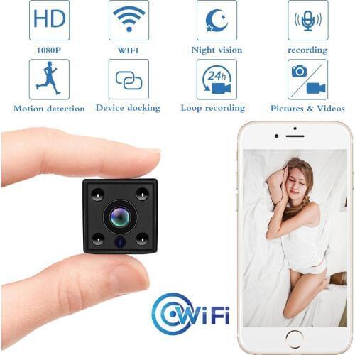1080P Mini Wireless WIFI IP Camera HD Smart Home Security Audio Camera Night Vision phone APP Built-in Battery 32GB SD Card