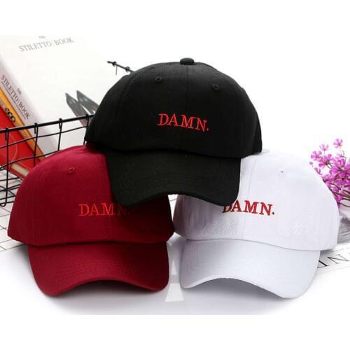 Embroidery Letter DAMN Baseball Caps for Women Men New Dad Hat Hip Hop Snapback Hats Summer Spring Golf Cap
