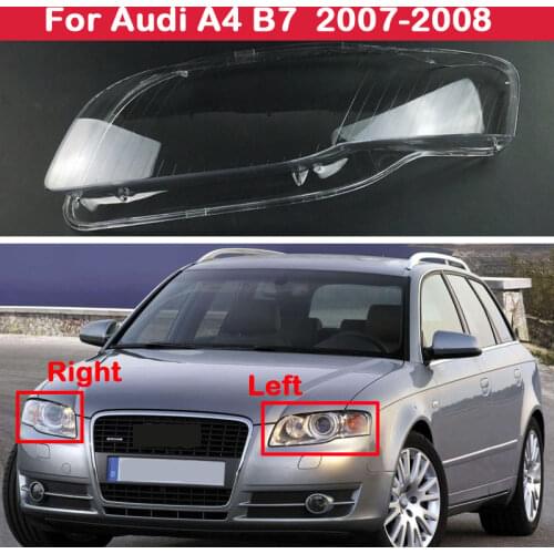 All New Car Headlight Cover For Audi A4 B7 2007-2008 Auto Front Lampshade Head Light Lens Shell Headlamp Lampcover Glass Case