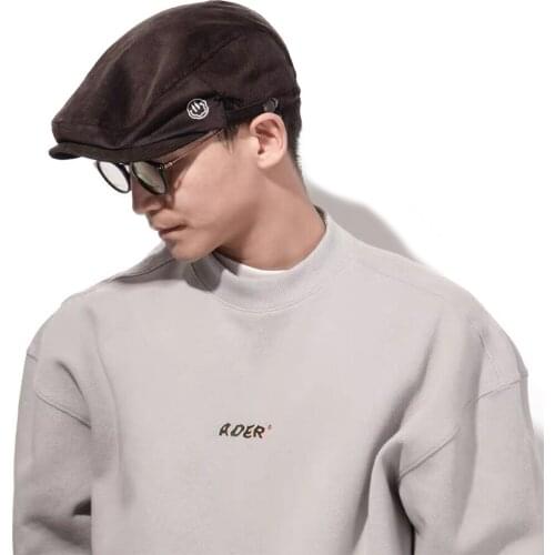 Clape Mens Berets cotton British Vintage Flat Caps Casual Gatsby Ivy Hat Outdoor Golf Driving Flat Cap Cabbie Driver Newsboy Cap