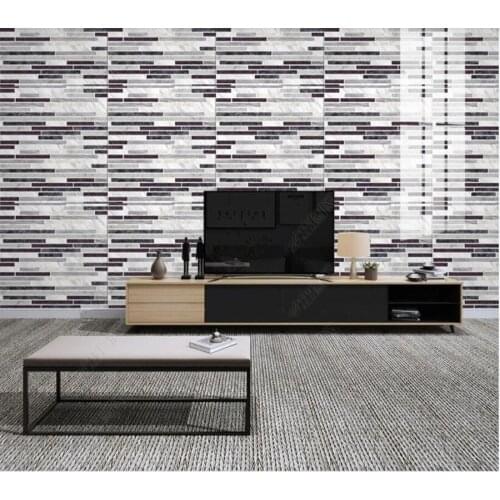 PVC Cultural stone mosaic tiles non-slip waterproof self-adhesive 3D floor sticker tiles bathroom 3D wallpaper