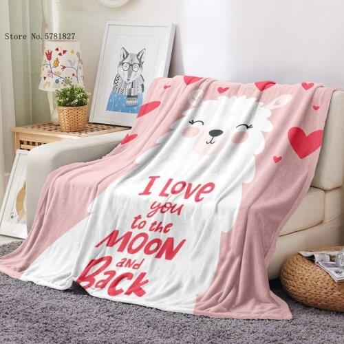 Cartoon Alpaca Flannel Blanket 3D Print Lovely Kawaii Animals Fleece Blanket Nap Office Sofa Soft Throw Blanket Home Blanket