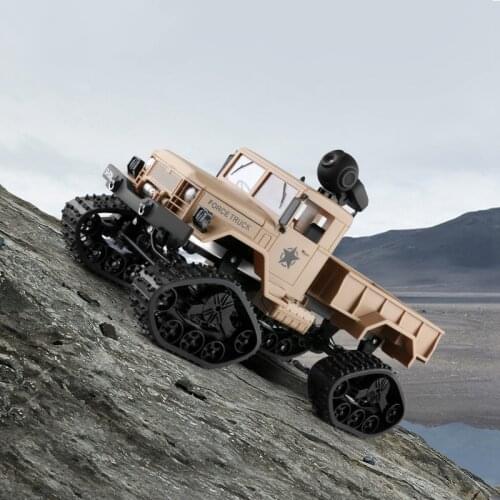 Fy001 1/16 2.4G 4Wd Rc Car 720P 0.3Mp camera Wifi Fpv Brushed Off-Road Military Truck W/ Led Light VS WPL WLtoys Crawler Model