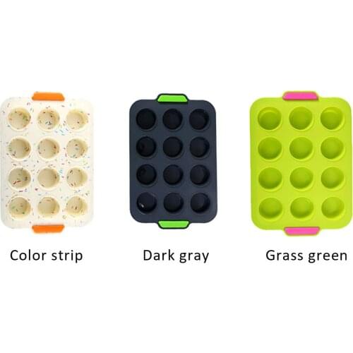 Goldbaking Silicone Bun Bread Forms Non Stick Baking Sheets Perforated Hamburger Molds Muffin Pan Tray Non-stick Baking Tools Ba