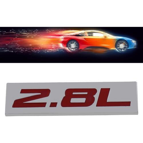 Chrome Red 2.8L 2.8 L Engine for Fender Trunk Lid Emblem Decal Badge Sticker