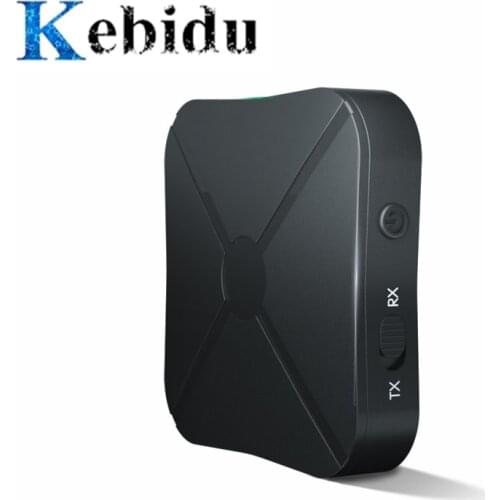 Kebidu 2 In 1 Audio Bluetooth Adapter Receives Transmit Bluetooth 5.0 Transceiver Receiver Transmitter 4.2 Audio 3.5mm PK B6