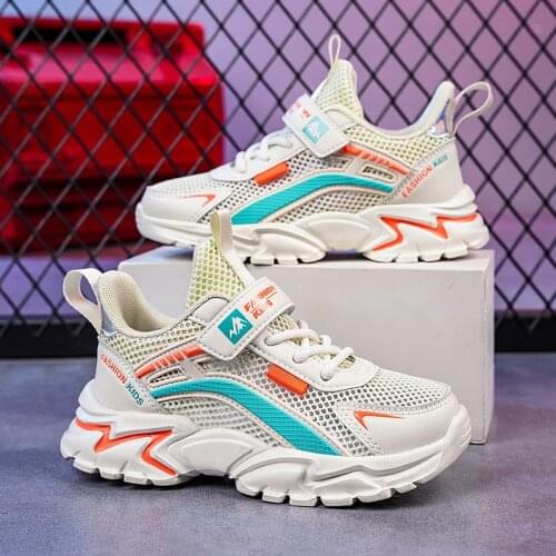 Children Casual Shoes Boys Sneakers For Kids Mesh Sneakers Girls Shoes Rubber Mesh Cushion Breathable Fashion Tenis Infantil