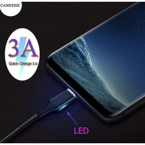 CANDYEIC USB Magnetic Cable For LG V30 Magnetic Data Wire Magnetic Charger For LG G7 Magnet 3A Super Fast Charging Cable