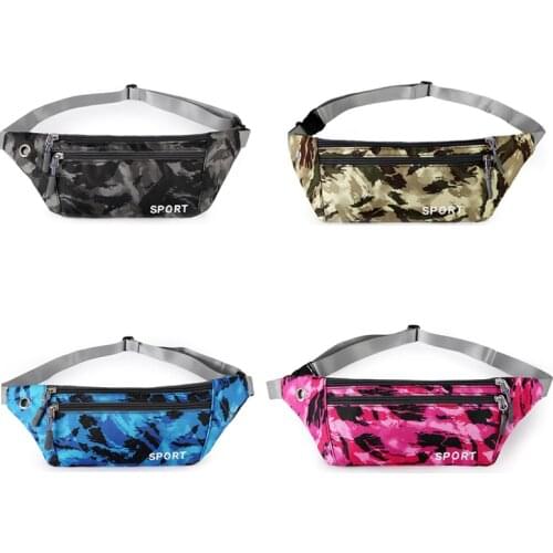 2021 Camouflage Print Man Waist Pack Bag Boy Outdoor Running Travel Fanny Pack Belt Banana Bag Light Nylon Phone Pouch Chest Bag