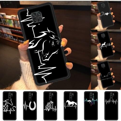 Horse Heartbeat Soft Coque For Xiaomi Redmi Note 9S 9 8 8T 9C 9A Mi Poco M3 X3 NFC 9T 10T Pro 5G Phone Case Back Shell