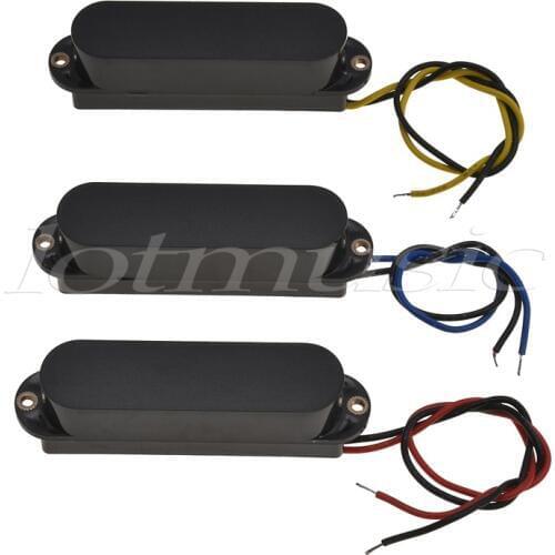 Single Coil Guitar Pickup Set Neck Middle Bridge for Guiatr Parts Replacement Black