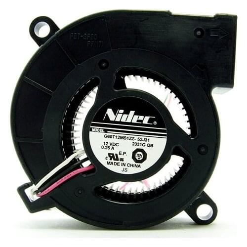 NIDEC G60T12MS1ZZ-52J311 6023 DC 12V 0.25A 3 Line Centrifugal Projector Blower Fan
