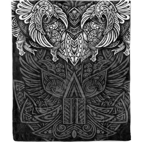 Valhalla Blanket 3D Printed Plush Fleece Blanket Adult Home Office Washable Casual Kids Sherpa Blanket 06