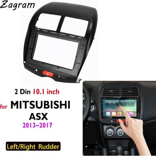 10.1 Inch 2 Din Car Video Fascia Panel for MITSUBISHI ASX 2013-2017 DVD GPS mp5 android Player Audio Dashboard Frame