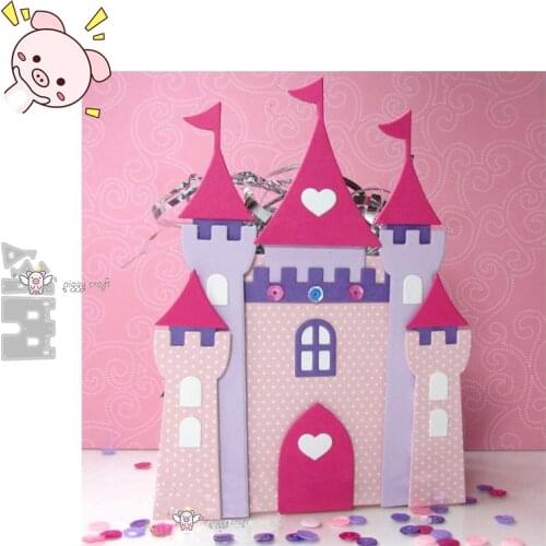 PP Craft metal cutting dies cut die mold New Cartoon castle house Scrapbook paper craft knife mould blade punch stencils dies