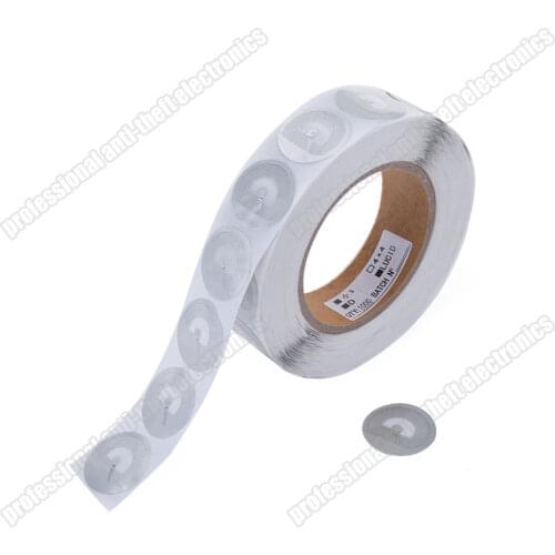 40000pcs transparent 8.2mhz round EAS rf soft label diameter R33mm free shipping