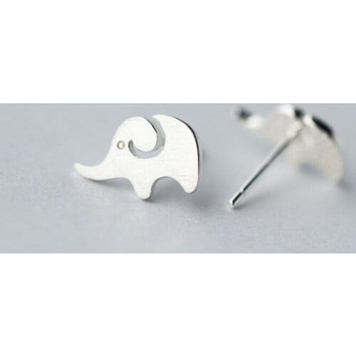 Real. 925 Sterling Silver Cute Elephant Lover Themed 925-sterling-silver-Jewelry Stud Earrings