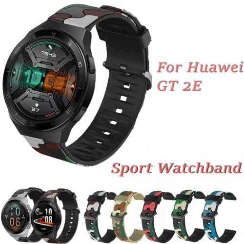 For Huawei Watch GT 2e Strap Smart Watch Wristband For GT2 46mm GT 2 Pro Silicone Camouflage Bracelet 22mm Replaceable Watchband
