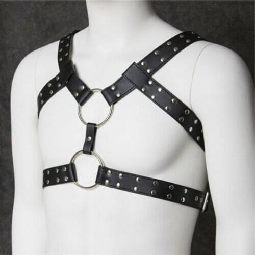 Sexy Bdsm Body Bondage gear equipment Adjustable high-quality Leather sex SM Toy Harness Waist Shoulder Straps for men couples f