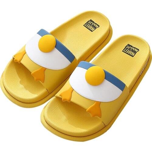Summer Womens Slippers Cartoon Household Bathroom Bath Indoor Non-Slip Couple Flip Flop Men Flat Soft Bottom Shoes