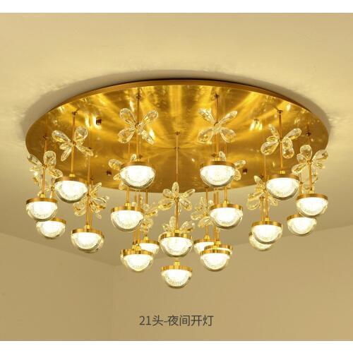 Nordic atmosphere led living room ceiling lamp modern minimalist crystal lamp personality creative master bedroom lighting