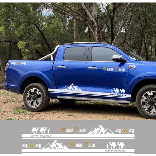 Pickup Door Side Stickers For GWM Poer Pao Graphics 4X4 Vinyl Film Letters Decor Covers Car Body Decals Auto Tuning Accessories