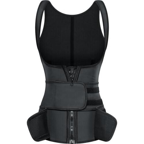High Quality 100% Latex Waist Trainer Vest Underbust Shapewear Body Shaper Tummy Control Sweat Fat Burning Slimming Belt Corset