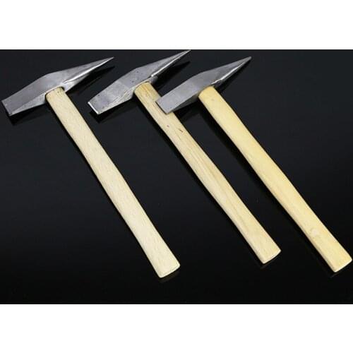 High Carbon Steel Derusting Welding Slag Hammer With Wood Handle Knock Rust flat head safety hammer welder cleaning Chipper Tool