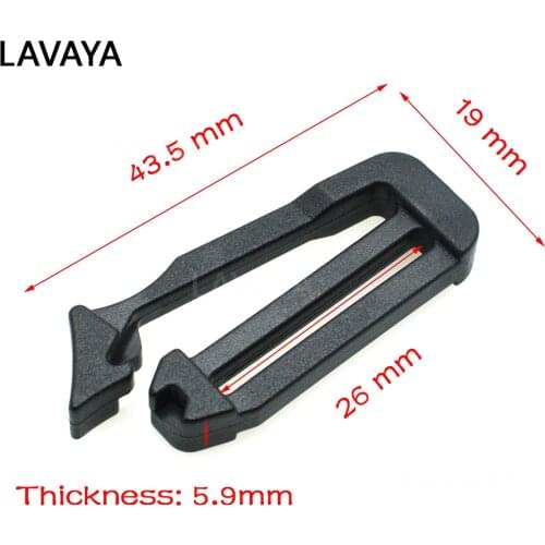 1pcs One Side Opened Quickdraw TriGlide Slider Adjust Buckle For Webbing Strap 3D Attached Bag Black Webbing Size 1"( 26mm)