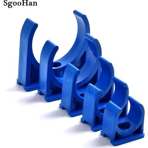 2~20pcs 20~50mm Blue PVC Pipe Clamp Connector Garden Irrigation Aquarium Fish Tank Watering Adapter Fittings Fixing Joints