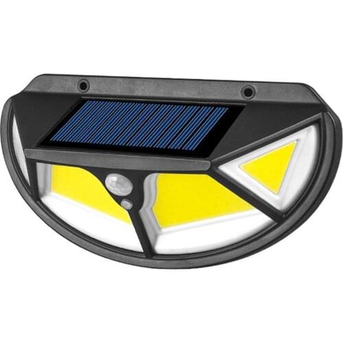 102LEDs 4-sided Waterproof Solar Light Motion Sensor Human Body Induction Wall Lamp for Garden Road