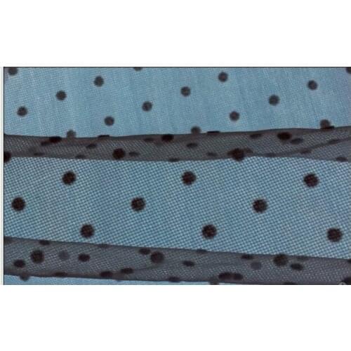 67" 170cm width,5yards/lot , black flocked dot mesh tulle, spot grid mesh net soft tissue fabric, headband, veil, tutu, curtain