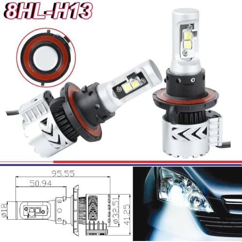 72W 12000LM auto LED Headlight Kit H13 with Hi/lo Beam High Power led bulbs
