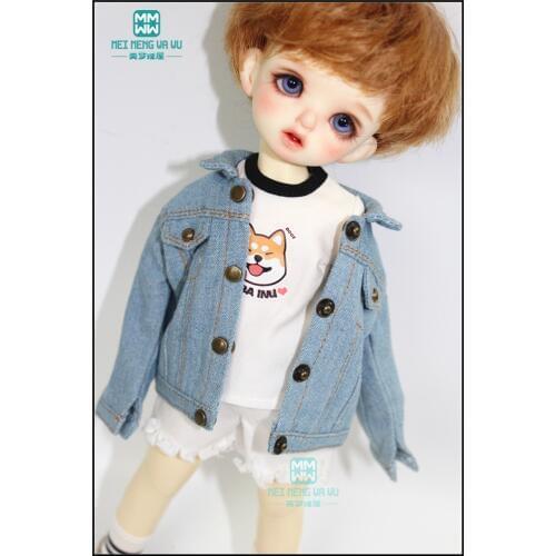 BJD accessories fashion denim jacket, T-shirt, casual pants for 27cm-30cm 1/6 BJD YOSD doll clothes